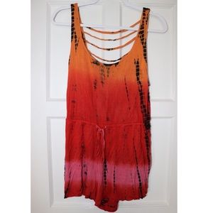 Tie Dye Romper with Strappy Back
